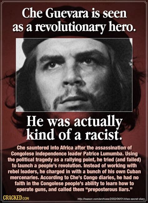 che quevarra|che guevara racist.